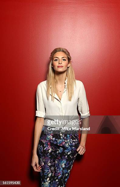 Tamsin Egerton poses in the portrait studio at the Pre-Bafta party hosted by EE and Esquire ahead of the 2013 EE British Academy Film Awards at The...