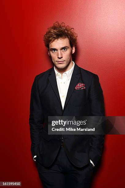 Sam Claflin poses in the portrait studio at the Pre-Bafta party hosted by EE and Esquire ahead of the 2013 EE British Academy Film Awards at The...