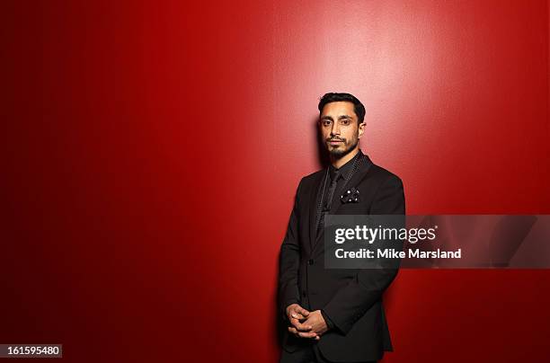 Riz Ahmed poses in the portrait studio at the Pre-Bafta party hosted by EE and Esquire ahead of the 2013 EE British Academy Film Awards>> at The...