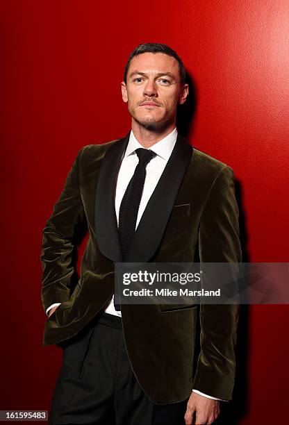 Luke Evens poses in the portrait studio at the Pre-Bafta party hosted by EE and Esquire ahead of the 2013 EE British Academy Film Awards at The Savoy...