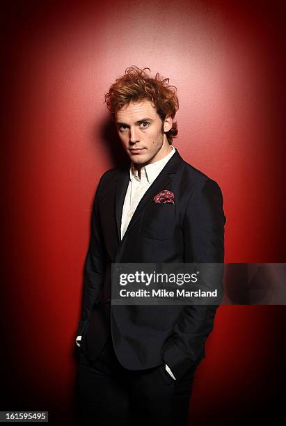 Sam Claflin poses in the portrait studio at the Pre-Bafta party hosted by EE and Esquire ahead of the 2013 EE British Academy Film Awards at The...