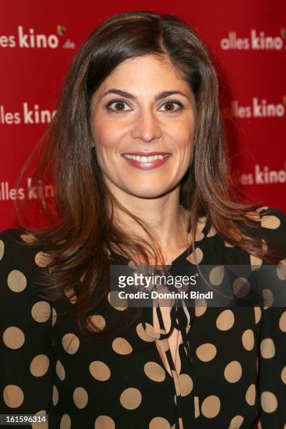 Katty Salie attends the Alles Kino.De - Lounge during the 63rd Berlinale International Film Festival at the Pauly Saal on February 12, 2013 in...