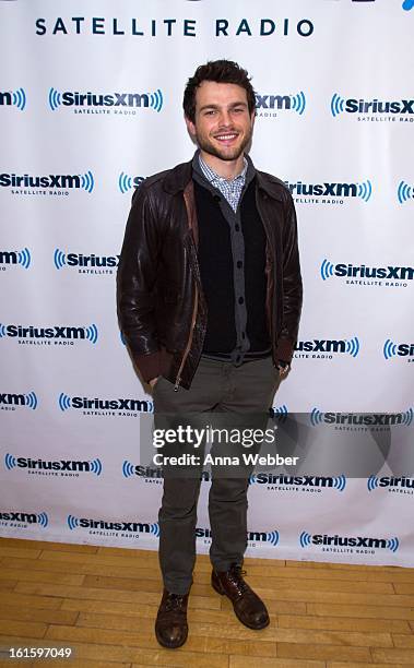 Actor Alden Ehrenreich visits SiriusXM Studios on February 12, 2013 in New York City.