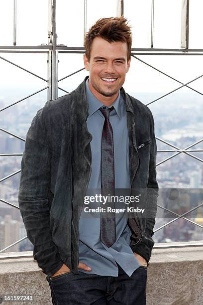 Josh Duhamel visits The Empire State Building on February 12, 2013 in New York City.