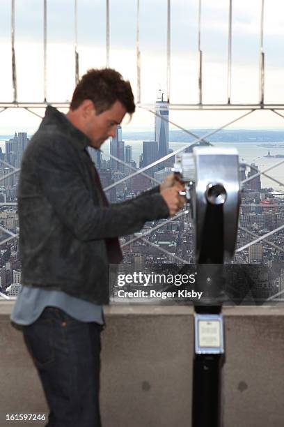 Josh Duhamel visits The Empire State Building on February 12, 2013 in New York City.