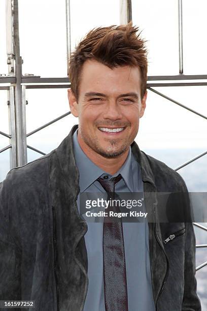 Josh Duhamel visits The Empire State Building on February 12, 2013 in New York City.