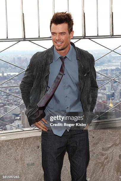 Josh Duhamel visits The Empire State Building on February 12, 2013 in New York City.