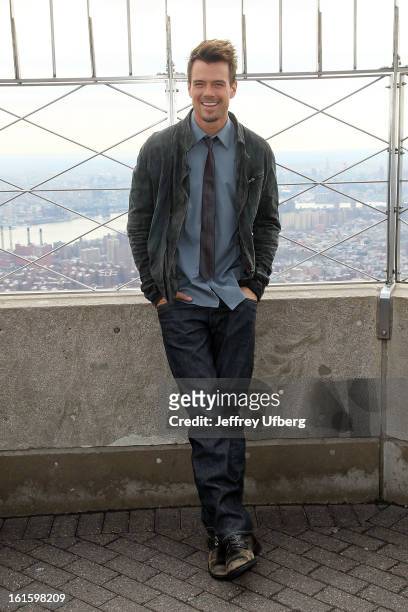 Actor Josh Duhamel visits The Empire State Building on February 12, 2013 in New York City.