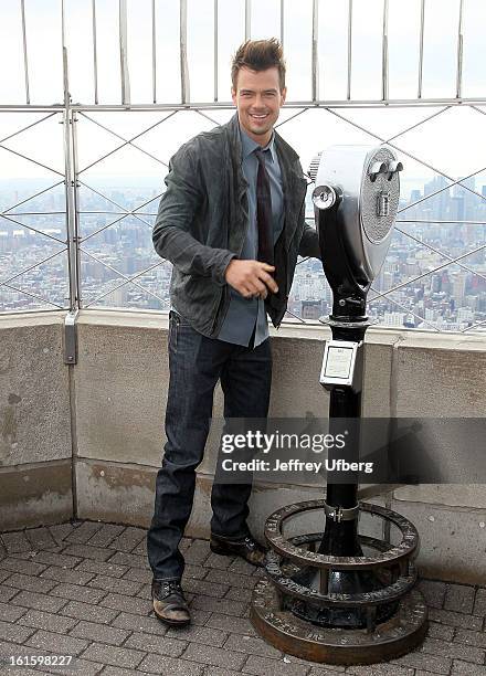 Actor Josh Duhamel visits The Empire State Building on February 12, 2013 in New York City.