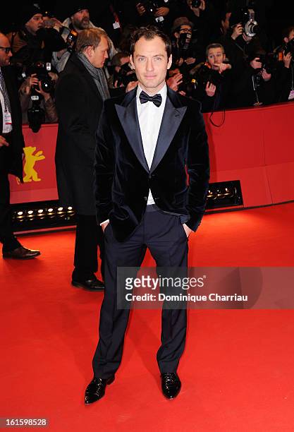 Jude Law attends the 'Side Effects' Premiere during the 63rd Berlinale International Film Festival at Berlinale Palast on February 12, 2013 in...