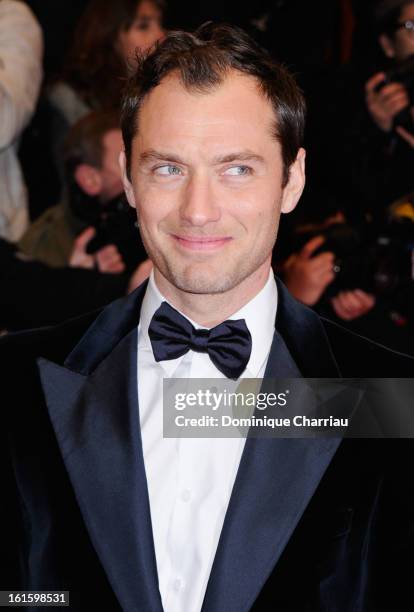 Jude Law attends the 'Side Effects' Premiere during the 63rd Berlinale International Film Festival at Berlinale Palast on February 12, 2013 in...