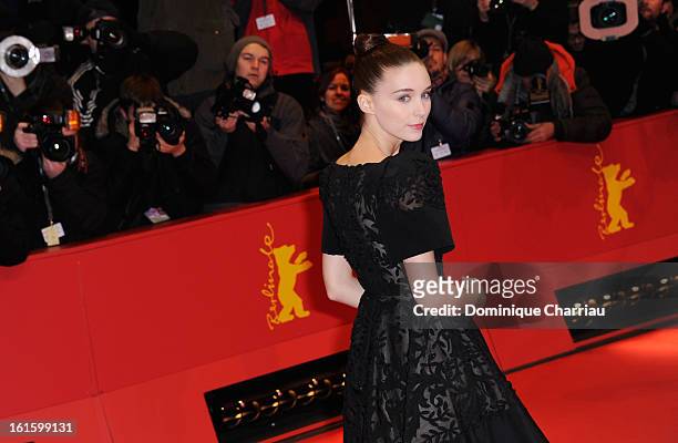 Actress Rooney Mara attends the 'Side Effects' Premiere during the 63rd Berlinale International Film Festival at Berlinale Palast on February 12,...