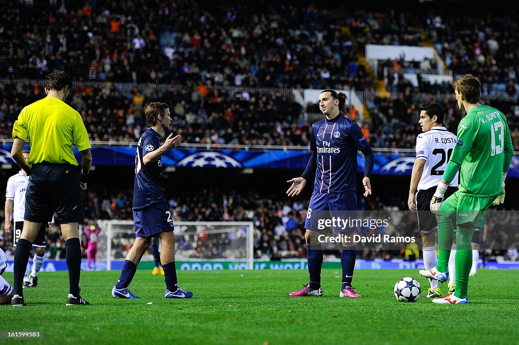 Valencia v Paris St Germain - UEFA Champions League Round of 16