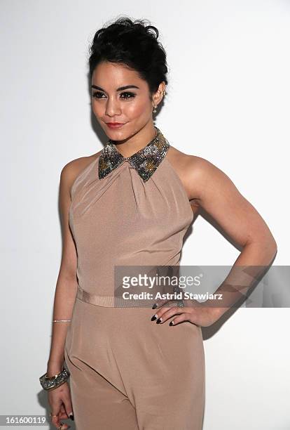 Actress Vanessa Hudgens attends the TRESemme At Jenny Packham Fall 2013 fashion show during Mercedes-Benz Fashion Week at The Studio at Lincoln...