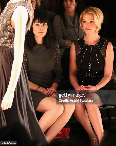 Actress Katherine Heigl attend the TRESemme At Jenny Packham Fall 2013 fashion show during Mercedes-Benz Fashion Week at The Studio at Lincoln Center...