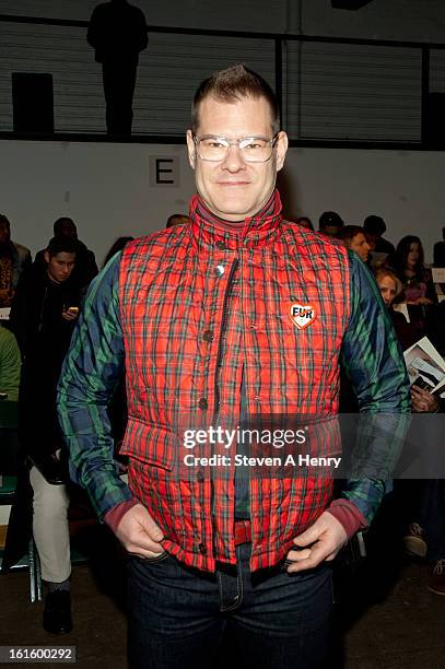 Designer John Bartlett attends Perry Ellis By Duckie Brown during Fall 2013 Mercedes-Benz Fashion Week at Highline Stages on February 12, 2013 in New...