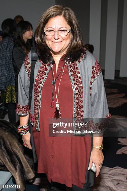 Fern Mallis attends Vera Wang during fall 2013 Mercedes-Benz Fashion Week at The Stage at Lincoln Center on February 12, 2013 in New York City.