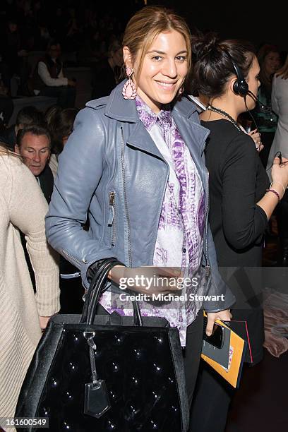 Dani Stahl attends Vera Wang during fall 2013 Mercedes-Benz Fashion Week at The Stage at Lincoln Center on February 12, 2013 in New York City.