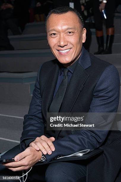 Creative Director of Elle magazine Joe Zee attends Vera Wang during fall 2013 Mercedes-Benz Fashion Week at The Stage at Lincoln Center on February...