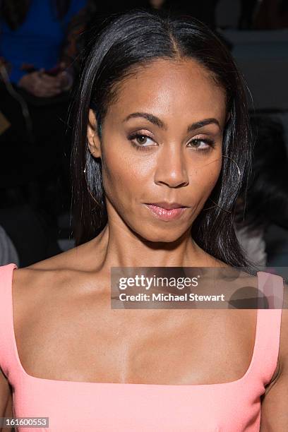 Actress Jada Pinkett Smith attends Vera Wang during fall 2013 Mercedes-Benz Fashion Week at The Stage at Lincoln Center on February 12, 2013 in New...