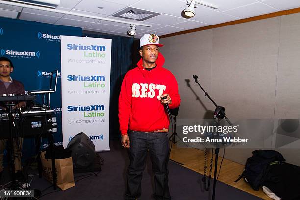 Raka Dun of Los Rakas visits SiriusXM Studios on February 12, 2013 in New York City.