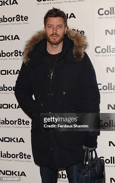Rick Edwards attends the premiere of Rankin's Collabor8te connected by NOKIA at Regent Street Cinema on February 12, 2013 in London, England.