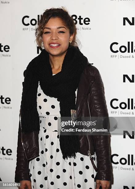Antonia Thomas attends the premiere of Rankin's Collabor8te connected by NOKIA at Regent Street Cinema on February 12, 2013 in London, England.
