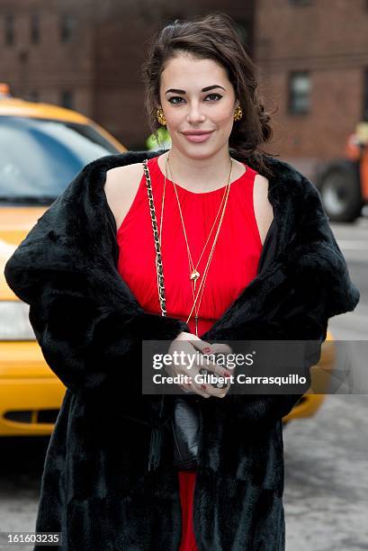 Actress Chloe Bridges attends Fall 2013 Mercedes-Benz Fashion Show at The Theater at Lincoln Center on February 12, 2013 in New York City.