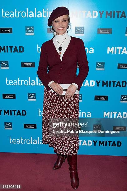 Silvia Tortosa attends 'Mitad y Mitad' Premiere at La Latina Theatre on February 12, 2013 in Madrid, Spain.