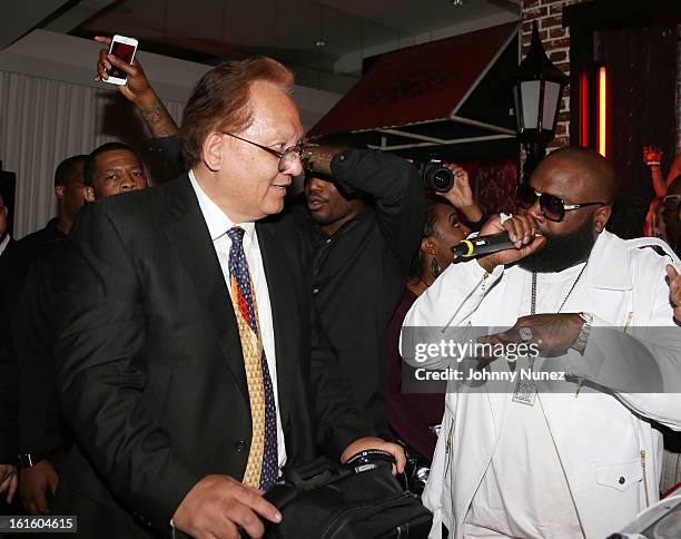Noel Lee and Rick Ross attend House Of Hype Monster Grammy Party at House Of Hype on February 10, 2013 in Los Angeles, California.