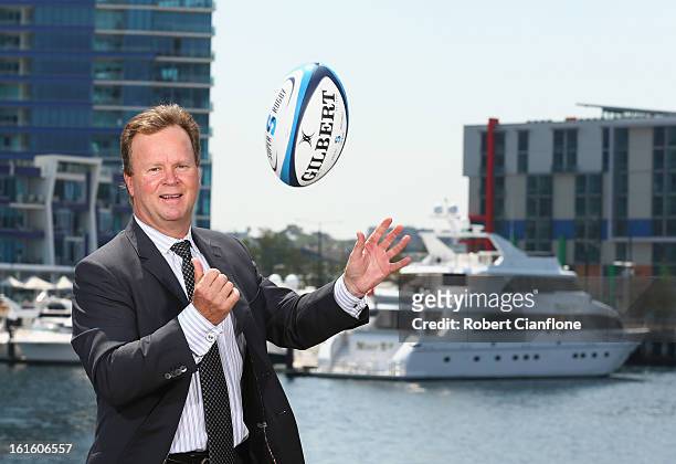 Bill Pulver poses for a portrait during the 2013 Australian Super Rugby Launch at Sketch, Central Pier on February 13, 2013 in Melbourne, Australia.