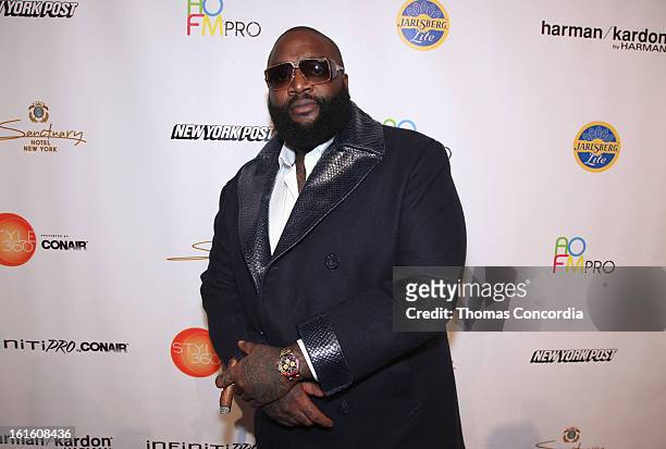 Rick Ross attends FrontRow By Shateria Moragne-el Fashion Show at STYLE360 presented by Conair Fashion Pavilion on February 12, 2013 in New York City.