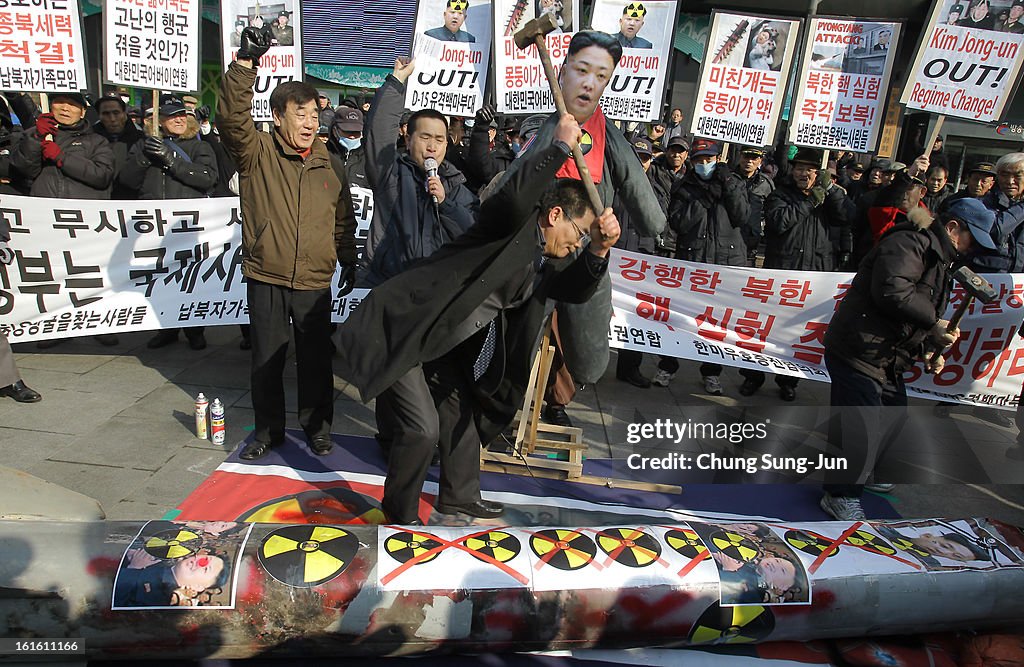 Anti North Korea Protest Continues In Seoul