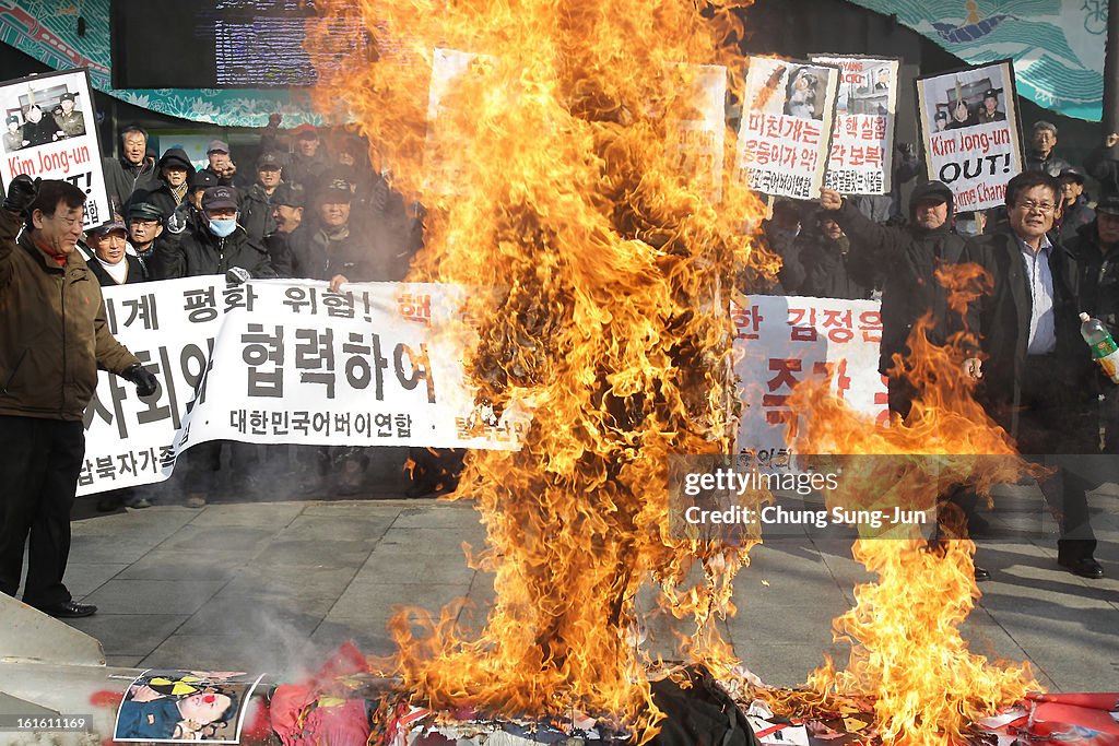 Anti North Korea Protest Continues In Seoul