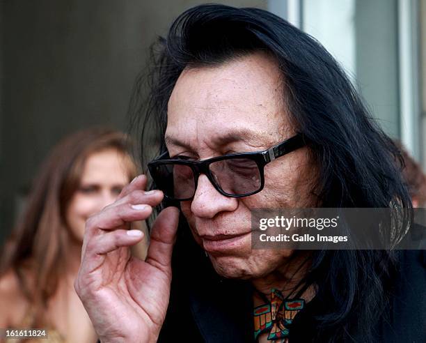 Rodriguez at the Primedia offices on February 11 in Cape Town, South Africa. Rodriguez is on tour in South Africa, performing in both Cape Town and...