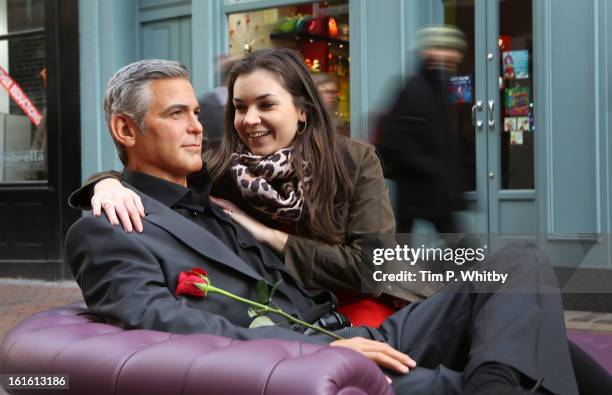 Madame Tussauds launch the new George Clooney waxwork ahead of Valentine's Day at Carnaby Street on February 13, 2013 in London, England.