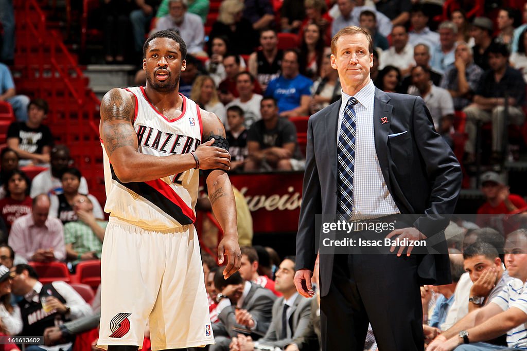 Portland Trail Blazers v Miami Heat