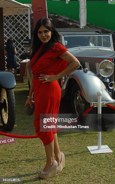 Nisha Jamwal during Third Cartier Travel With Style Concours D’Elegance Vintage car show at 2013 Taj Lands End on February 10, 2013 in Mumbai, India.