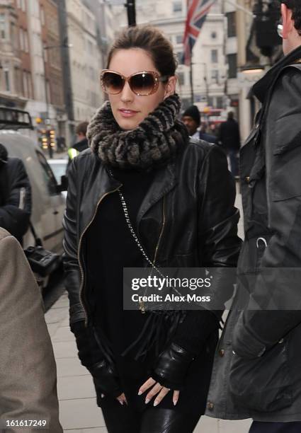 Kelly Brook Seen Shopping In Central London on February 13, 2013 in London, England.