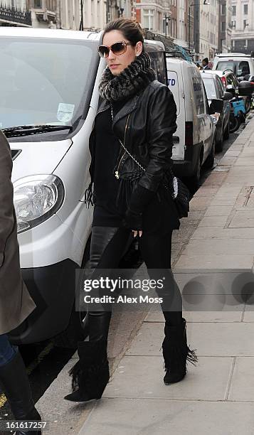 Kelly Brook Seen Shopping In Central London on February 13, 2013 in London, England.