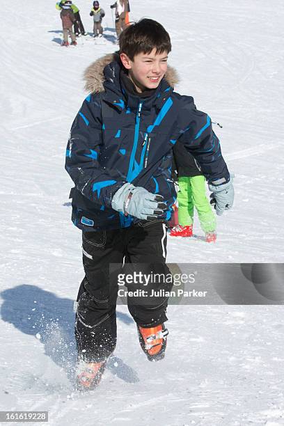 Prince Joachim of Denmark's son Prince Nikolai poses during his family's annual skiing holiday on February 13, 2013 in Villars-sur-Ollon, Switzerland.