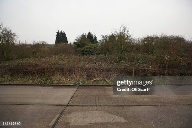 General view of a proposed new travellers site close to the Dale Farm traveller's camp, a portion of which was cleared of residents and structures by...