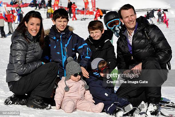 Princess Marie of Denmark, Prince Nikolai of Denmark Prince Felix of Denmark, Princess Athena of Denmark, Prince Henrik of Denmark and Prince Joachim...