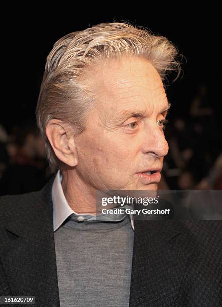 Michael Douglas attends Michael Kors during Fall 2013 Mercedes-Benz Fashion Week at The Theatre at Lincoln Center on February 13, 2013 in New York...