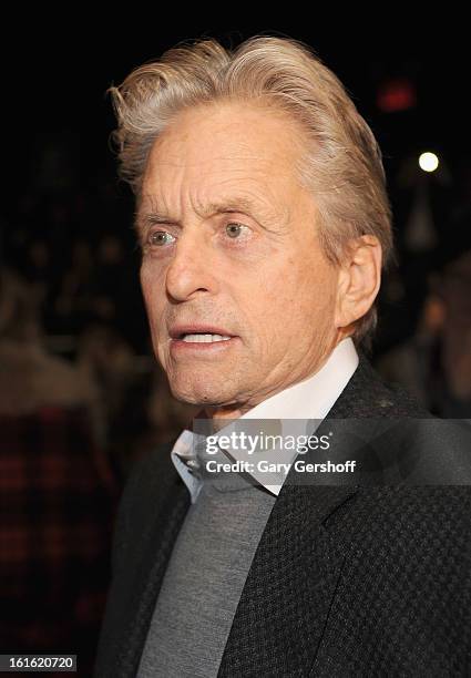 Michael Douglas attends Michael Kors during Fall 2013 Mercedes-Benz Fashion Week at The Theatre at Lincoln Center on February 13, 2013 in New York...