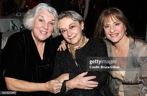 Tyne Daly, Zoe Caldwell and Patti LuPone attend The Drama League's 29th Annual Musical Celebration honoring Audra McDonald at The Pierre Hotel on...