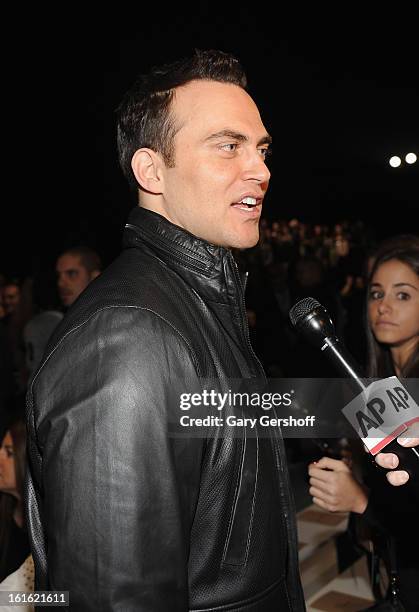 Actor Cheyenne Jackson attends Michael Kors during Fall 2013 Mercedes-Benz Fashion Week at The Theatre at Lincoln Center on February 13, 2013 in New...