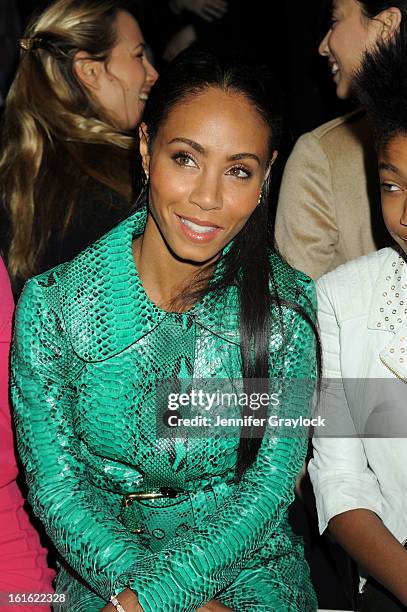 Actress Jada Pinkett Smith front row during the Michael Kors Fall 2013 Mercedes-Benz Fashion Show at The Theater at Lincoln Center on February 13,...