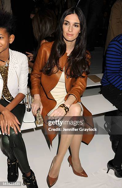 Actress Paz Vega front row during the Michael Kors Fall 2013 Mercedes-Benz Fashion Show at The Theater at Lincoln Center on February 13, 2013 in New...