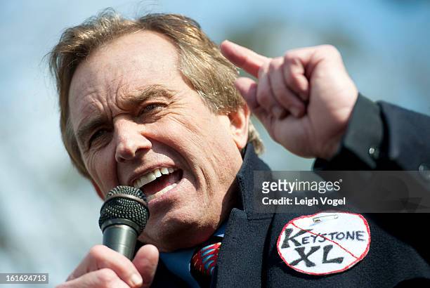 Bobby Kennedy Jr. Protests against Keystone XL Pipeline at Lafayette Park on February 13, 2013 in Washington, DC.